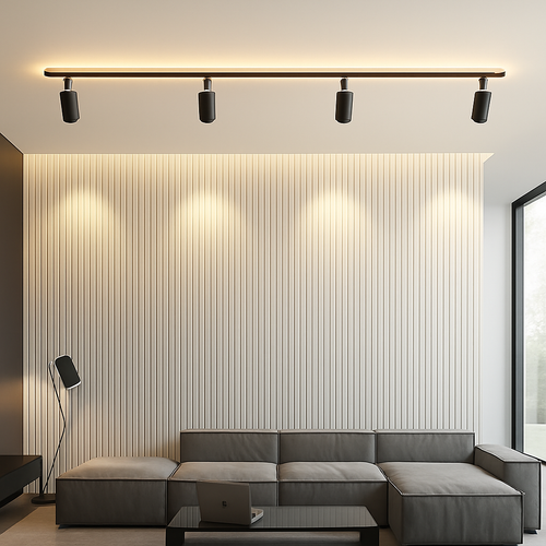 plafonnier nordique moderne avec spots design élégant et lumineux - vue 4 sur 10