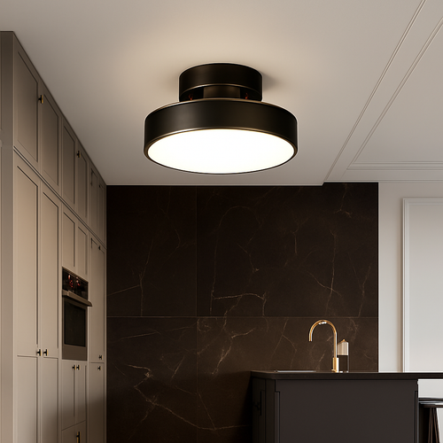 plafonnier nordique simple rond led éclairage lustre - vue 2 sur 12