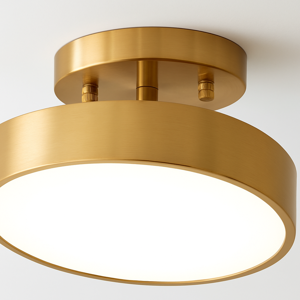plafonnier nordique simple rond led éclairage lustre - vue 6 sur 12