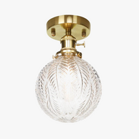 plafonnier nordique style cuivre avec abat-jour en verre