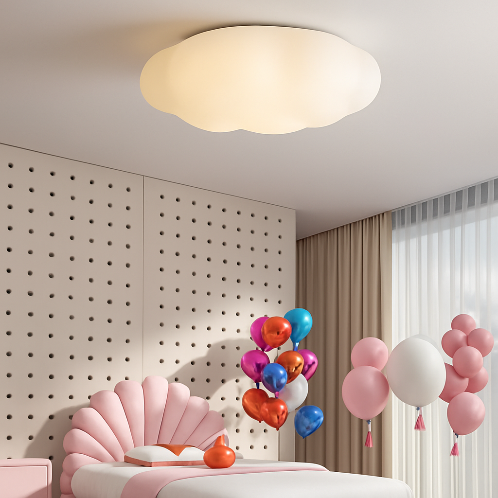plafonnier nuage créatif moderne pour chambre d'enfant - vue 6 sur 22