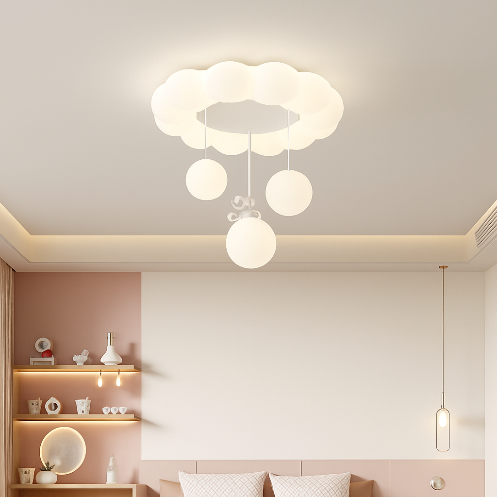 plafonnier nuage lapin ours pour chambre enfant - vue 2 sur 10