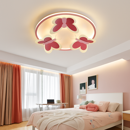 plafonnier papillon décoratif pour enfants lampes créatives d'intérieur - vue 2 sur 7
