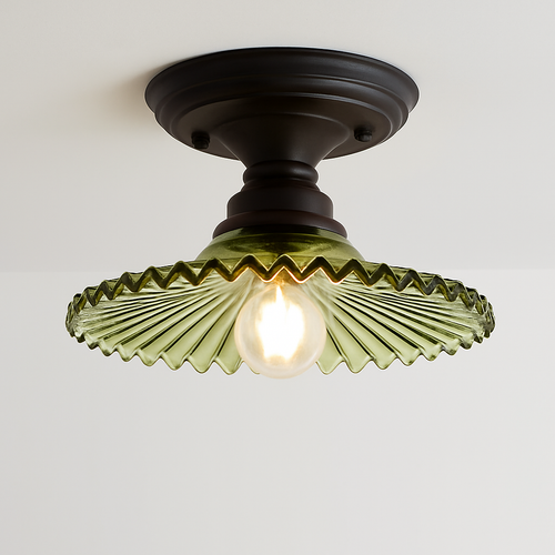plafonnier rétro américain avec couvercle en verre pour décoration créative - vue 2 sur 18