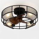 plafonnier rétro avec ventilateur et lumière design moderne