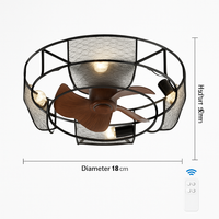 plafonnier rétro avec ventilateur et lumière design moderne