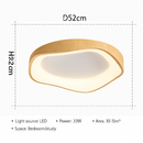 Plafonnier rond en bois au design moderne