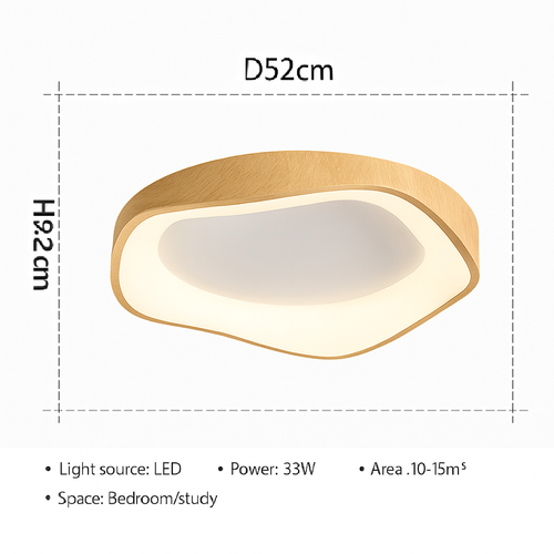 Plafonnier rond en bois au design moderne - vue 4 sur 14