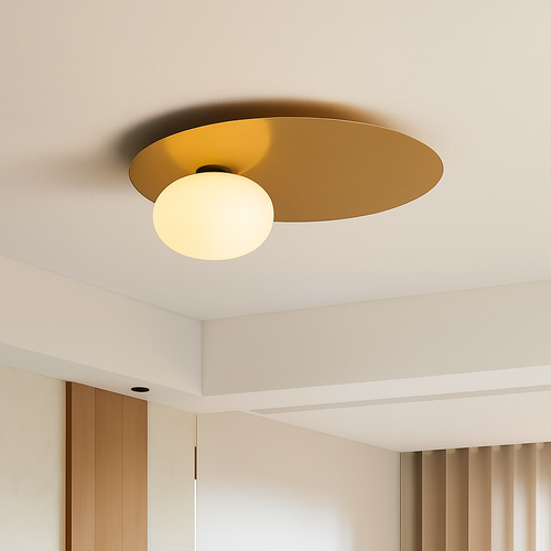 plafonnier rond en métal moderne pour - vue 2 sur 10