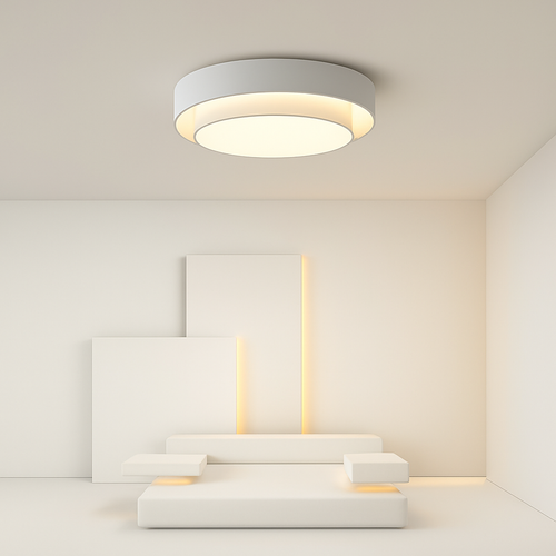 Plafonnier rond moderne led Art plafonnier Studio cuisine chambre allée balcon couloir blanc plafonnier design - vue 4 sur 8