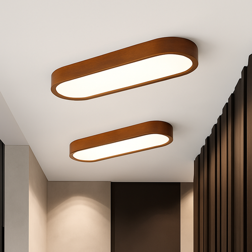 Plafonnier scandinave LED rectangulaire angles ronds Agara - vue 4 sur 11