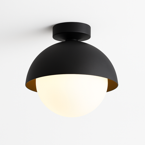 plafonnier semi-encastré led design moderne luminaire décoratif d'intérieur - vue 2 sur 8