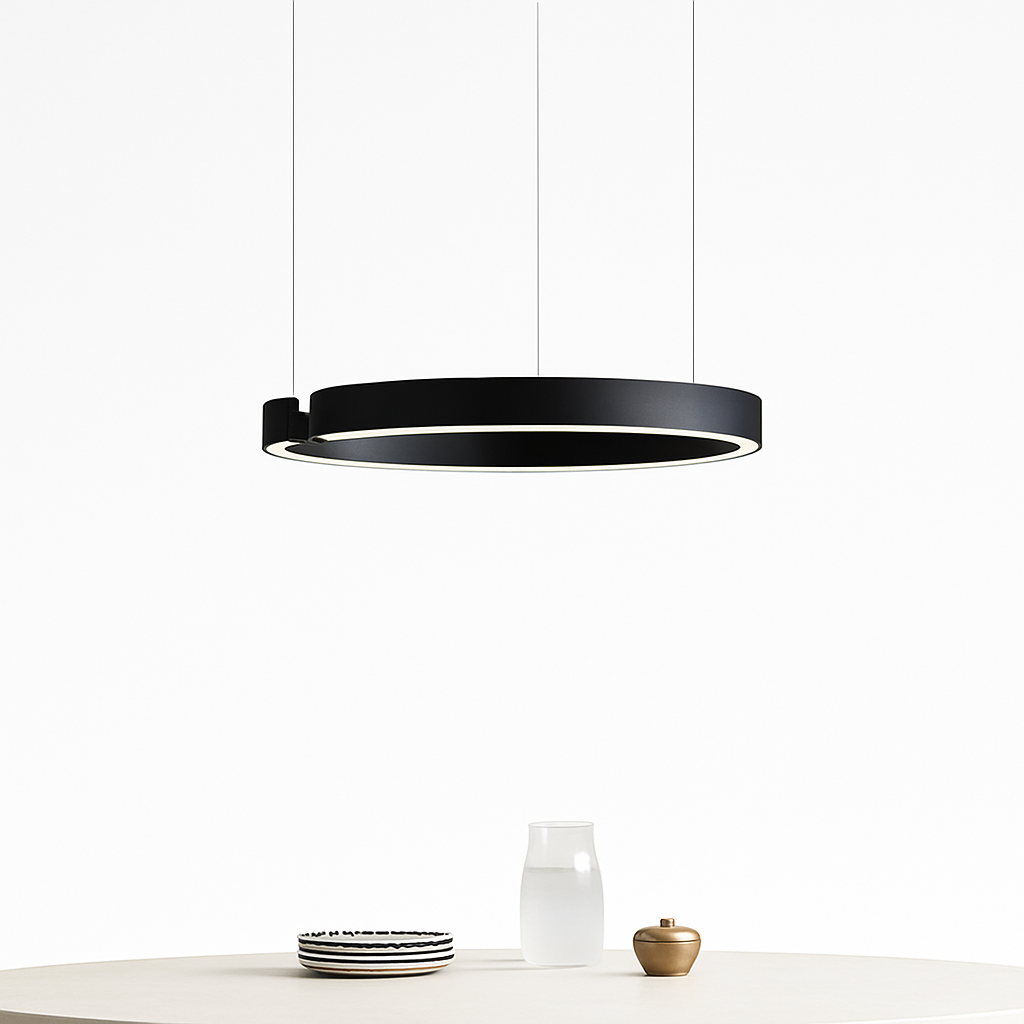 Plafonnier suspension lumière lustres pour salle à manger LED chambre salon nordique décor à la maison moderne lampes à anneau rond - vue 2 sur 29