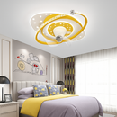 Plafonnier ventilateur de plafond à tête secouante 360 degrés led silencieux