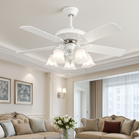 plafonnier ventilateur en bois rétro avec lumière et télécommande