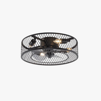 plafonnier ventilateur télécommandé style industriel pour loft