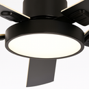 plafonnier vintage avec ventilateur led et télécommande