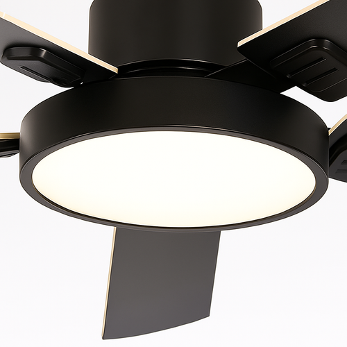 plafonnier vintage avec ventilateur led et télécommande - vue 6 sur 12
