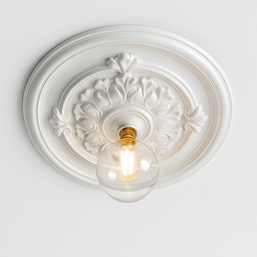 plafonnier vintage français simple moderne avec éclairage sculpté - vue 2 sur 8