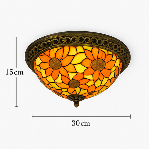 plafonnier vintage style art déco pour éclairage intérieur - vue 8 sur 14