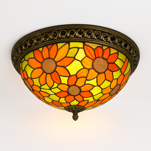 plafonnier vintage style art déco pour éclairage intérieur - vue 12 sur 14