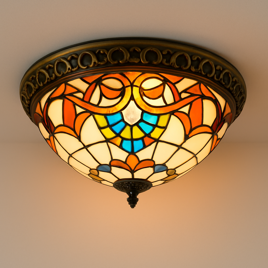 plafonnier vintage style art déco pour éclairage intérieur - vue 13 sur 14