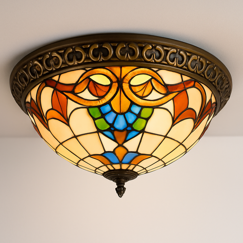 plafonnier vintage style art déco pour éclairage intérieur - vue 2 sur 14