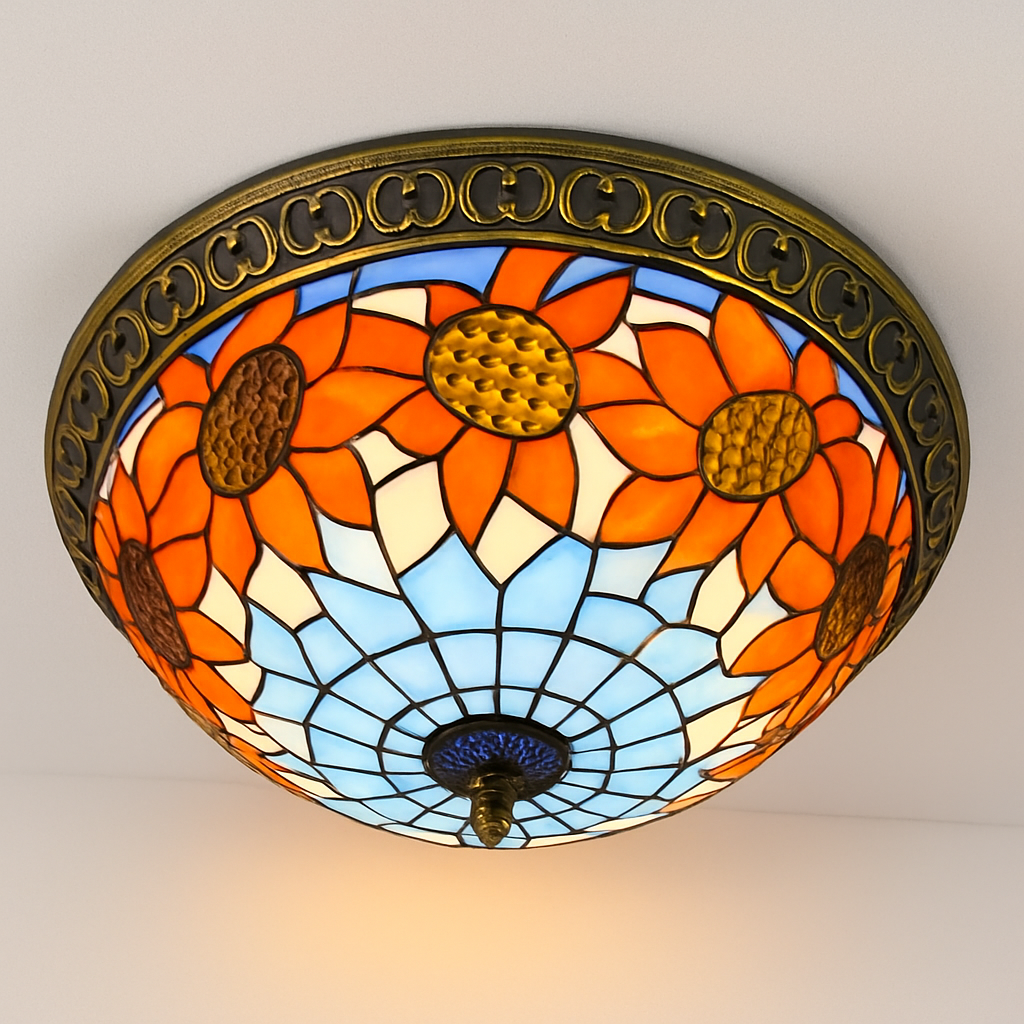plafonnier vintage style art déco pour éclairage intérieur - vue 10 sur 14