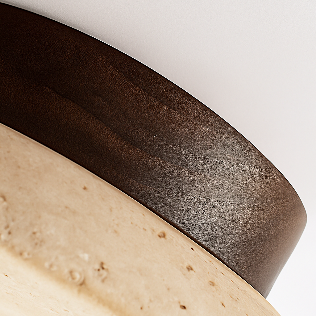 plafonnier wabi sabi crème pierre forme maison déco - vue 6 sur 6