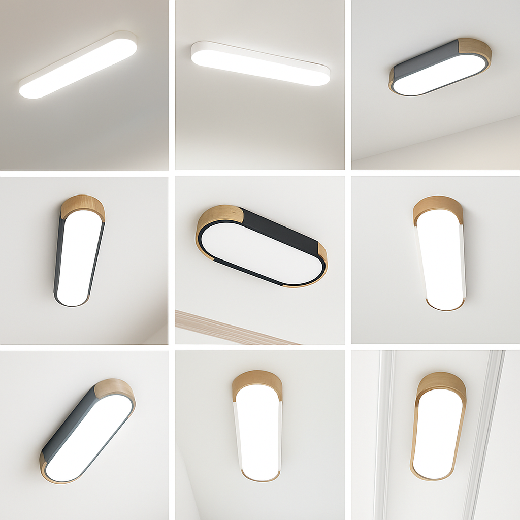 Plafonniers en bois décoratif télécommande panneaux - vue 6 sur 15