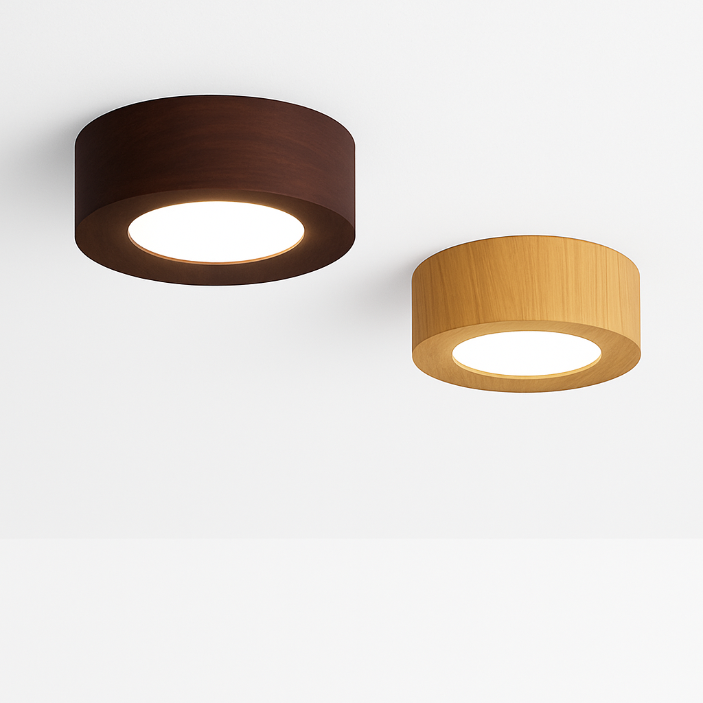 plafonniers en noyer et frêne led pour éclairage intérieur - vue 3 sur 10