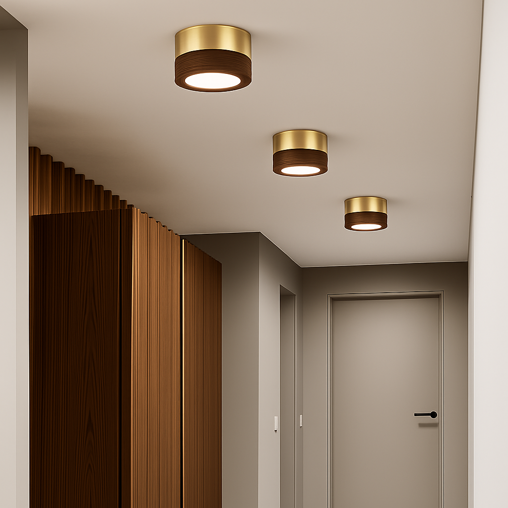 plafonniers en noyer et frêne led pour éclairage intérieur - vue 4 sur 10