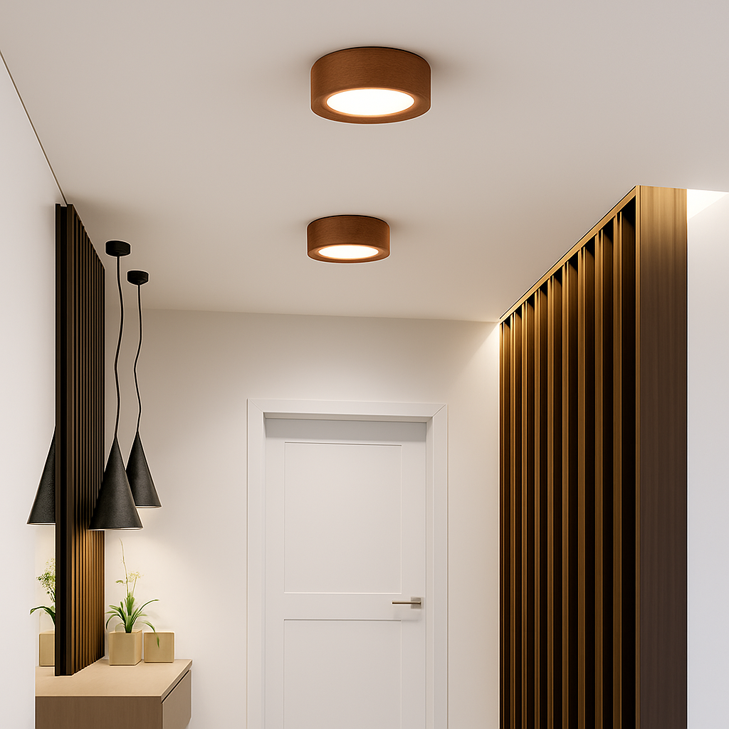 plafonniers en noyer et frêne led pour éclairage intérieur - vue 4 sur 10
