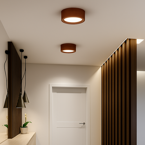 plafonniers en noyer et frêne led pour éclairage intérieur - vue 6 sur 10