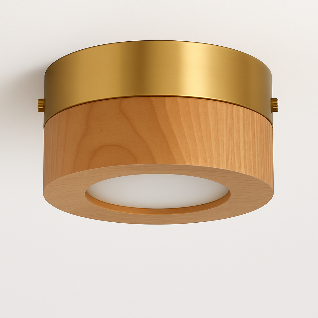 plafonniers en noyer et frêne led pour éclairage intérieur - vue 5 sur 10