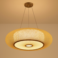 plafonniers en rotin suspension lampe décorative art lustre abat-jour