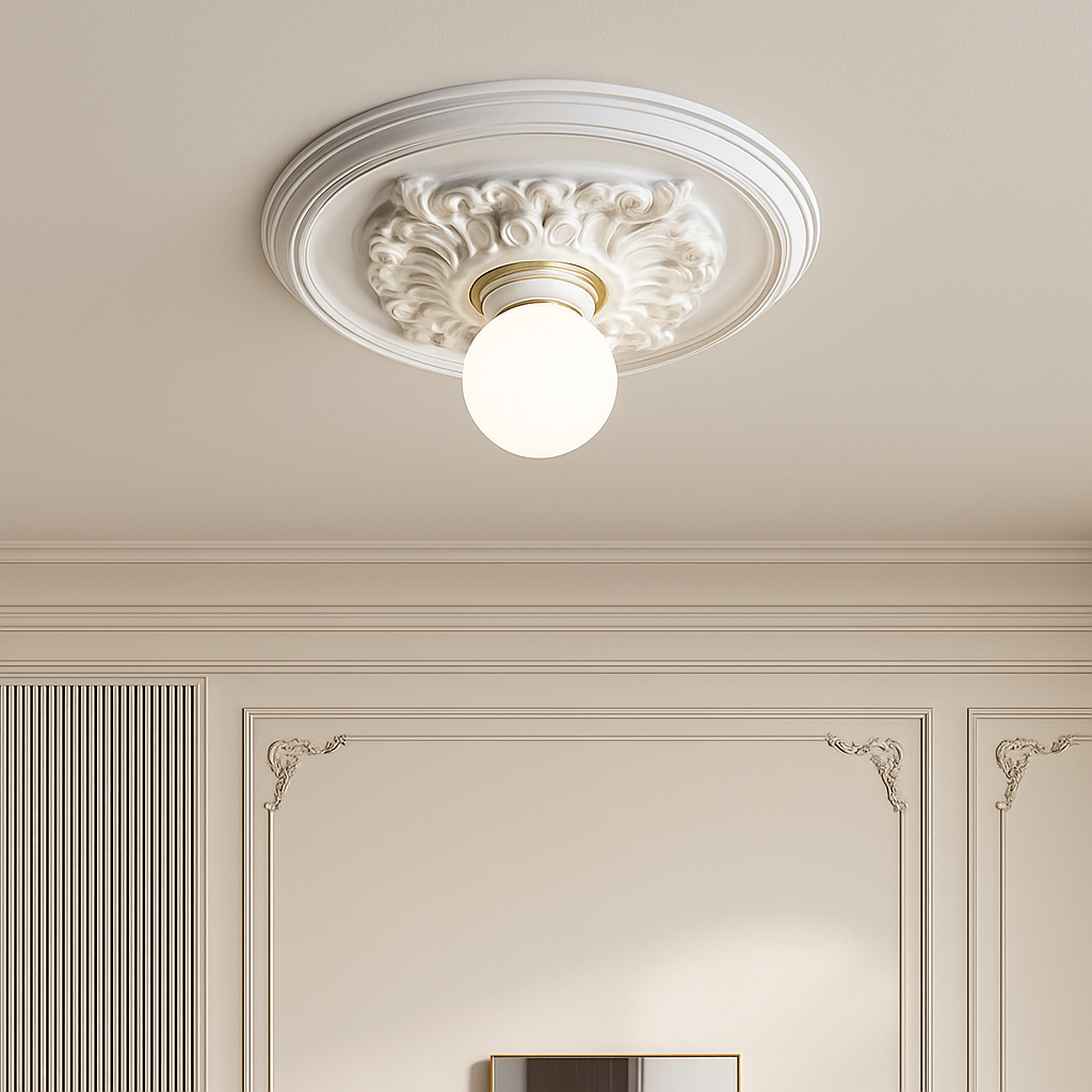 plafonniers led modernes style nordique rétro français sculptés - vue 5 sur 10