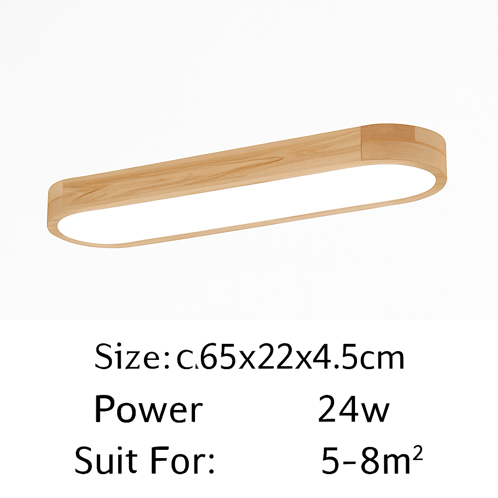 plafonniers minimalistes en bois massif avec panneaux acryliques nouvelle collection