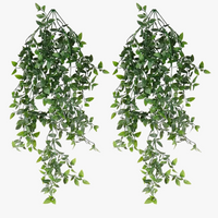 plante artificielle suspendue vignes en rotin décoration élégante