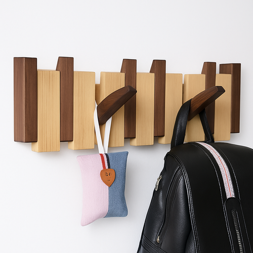 porte manteau mural créatif à suspendre pour entrée décorative - vue 4 sur 12