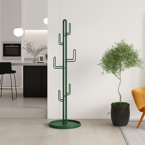 porte-manteau sur pied design moderne en forme de cactus - vue 3 sur 7