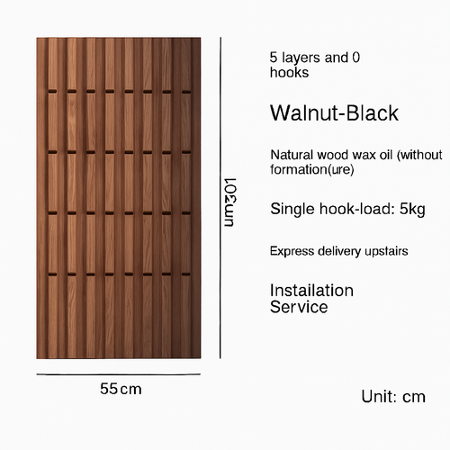 portemanteau mural créatif en bois avec crochets et cintres - vue 13 sur 15
