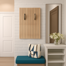portemanteau mural créatif en bois avec crochets et cintres