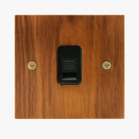 Prise RJ45 en bois et vis dorées