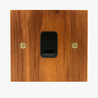 Prise RJ45 en bois et vis dorées