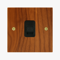 Prise RJ45 en bois et vis dorées