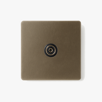 Prise TV en acier bronze vieilli bords arrondis