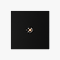Prise TV en acier noir mat