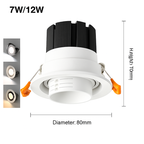 projecteur led spot encastré dimmable avec zoom intégré - vue 6 sur 8