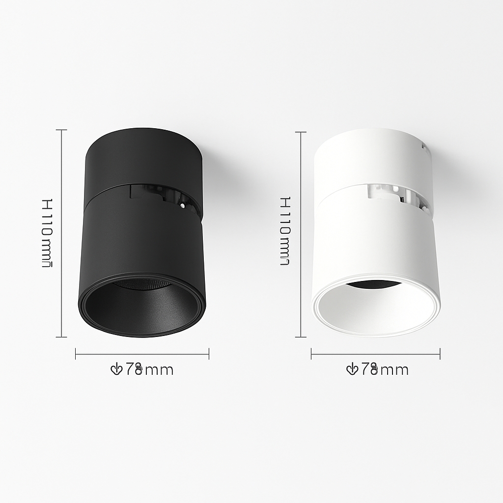projecteurs led pliables angle réglable anti-éblouissement spots muraux - vue 4 sur 8